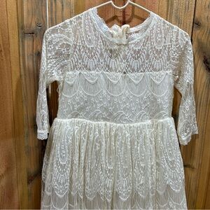 Trish Scully Bella Rafaela Ivory Lace Dress 14 Pageant Flower Girl Confirmation